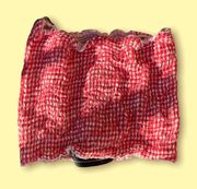 Red Gingham Tube Top 