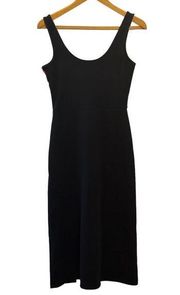 Open Edit Black Fitted Knit Dress—Size Small