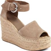 Marc Fisher Alida platform wedge espadrilles sandals suede size 11 NIB