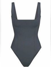 NWT  Sculpting swim Tank one piece Gunmetal size small