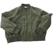 Nolan Ruffled Bomber Jacket, Sz S