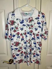 Vintage floral polo