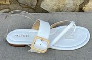 Talbots white flat sandals size 9M