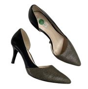 Cole Haan Highline Pointed Toe d'Orsay Pumps Black Cashew Speckled Size 7.5B
