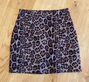 Superdown Caressa Leopard Mini Skirt Size XXS