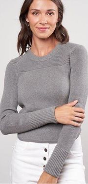 NWT ISABEL MARANT Etoile Tycia Jumper Gray Sweater Cotton Wool Stretch