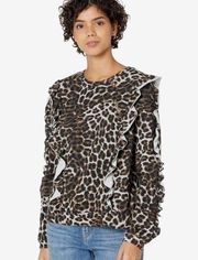 1. State Leopard Print Ruffle Sweatshirt