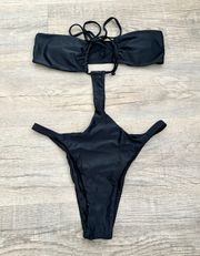 black cut out one piece bikini size M.