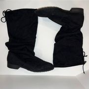 Over The Knee Black Suede Boots