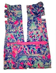 Lilly Pulitzer Luxletic Cropped Weekender Cabana Cocktail Leggings Small