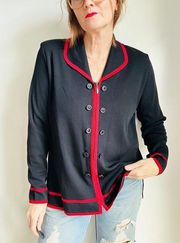 Misook Zipper Cardigan Sweater/Blazer Size Medium Career Business Classic