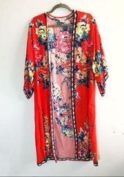 Flying Tomato Kimono Boho Floral Sz S/M BNWOT