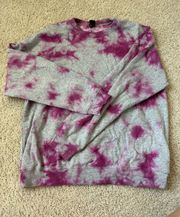 Wild Fable Target Gray/Pink Tie-Dye Hoodie