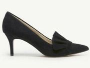 Sole Society Womens Darbia Shoe Heel Sz 8 Black Suede Ruffle Pointed Toe Leather