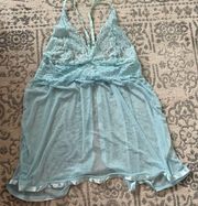 Powder blue babydoll lingerie