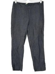 Eileen Fisher Womens Linen Blend Beachy Lightweight Cropped Pants Size XS Gray