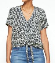 MARKET & SPRUCE
Lilo Button Down Tie Front Woven Top