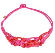 Silvia Tcherassi Bresia Braided Rope Waistbelt with Knotted Front Red/Pink 2 L
