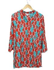 Escapada Seahorse Print Tunic Top Size Small