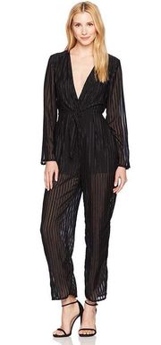 Black Tie Front Jumpsuit