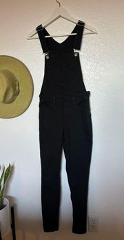 Black Skinny Overalls