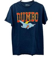 Disney  Dumbo Animated Cartoon Movie Navy Blue Short Sleeve Shirt Size M