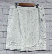 Old Navy White Pencil Eyelet Skirt Size 6 NWT