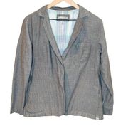 WOMEN'S Horny Toad gray organic cotton lightweight blazer jacket