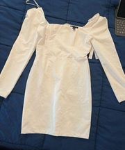 NWT AQUA White Mini Dress M