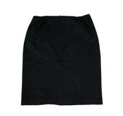 Lafayette 148 New York Black Virgin Wool Pencil Skirt