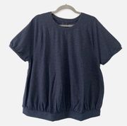 Lane Bryant Women's Short Sleeve Navy Banded T-Shirt 26/28 NWT