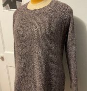 Comfy purple and gray chunky knit sweater. XL