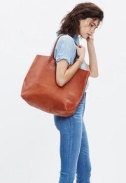 Madewell The Transport Tote Leather Brown English Saddle