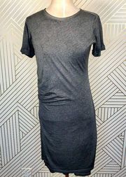 Margaret O'Leary Gray Ruched T-Shirt Dress