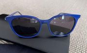 $450 EUC  YSL Surf SL38 002 Women's Blue Sunglasses + Case + Cloth