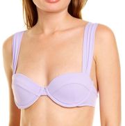 WeWoreWhat Wide Strap Tricot Underwire Bikini Top 