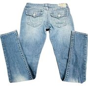 TRUE RELIGION Blue Jeans Skinny Mid Rise Denim Jeans Size 27 (US 4)