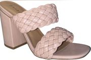 Bamboo blush braided block heel sandal - 6