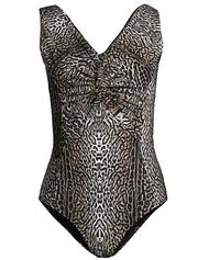 Chiara Boni La Petite Robe Jessy Leopard One Piece Bathing Swim Suit 38 (2)