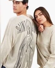 Spirit Jersey Sweater Unisex Sz Med Siant/Sinner Beige/Gray