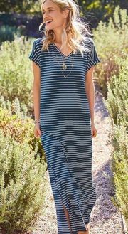 Matilda Jane Blue Stripe Set Sail Maxi Dress Sz.M