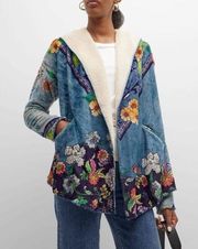 BIYA Shellinay Hooded Sherpa Open Front Cardigan Jacket Wrap Sweater