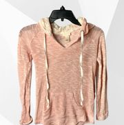 Apricot & Cream Semi-Sheer Hoodie Jrs/Wm s