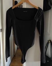 Square Neck Seamless Long Sleeve Bodysuit