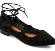 Mossimo Supply Co Black Wrap Flats Women’s Size 10