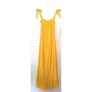 A loves A yellow polka dot Maxi Ruffle Dress NWT