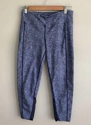 TYR Blue Spacedye Mesh Inset Pull On Leggings Women's Size Medium M