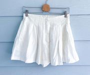 White Linen Shorts