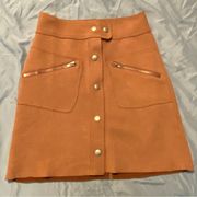 Honey Punch Vegan Suede Mini Skirt Sz Small