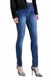 Franky High Rise Distressed Skinny Jeans Medium Wash Designer sz 25